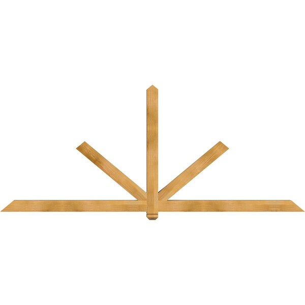 Ekena Millwork Kennewick Rough Sawn Timber Gable Bracket, Western Red Cedar, 108"W x 45"H x 4"D x 4"F, 10/12 Pitch GBW108X45X0404KEN00RWR - main